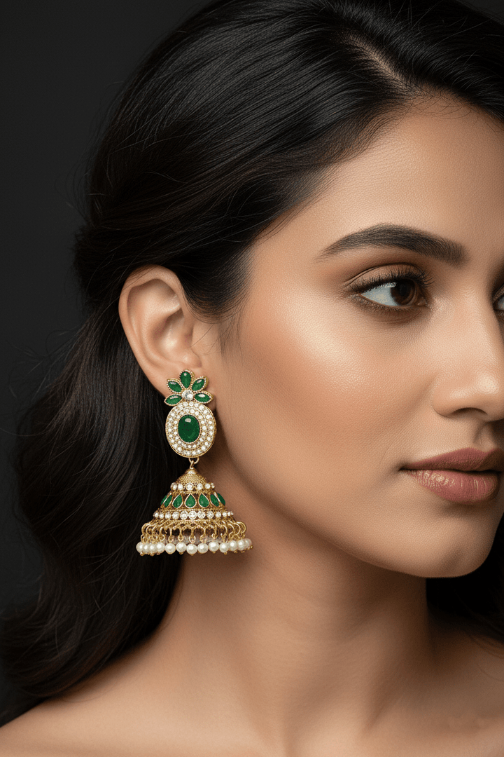 Glowing Gemstones Jhumkey - RS ZEVARS