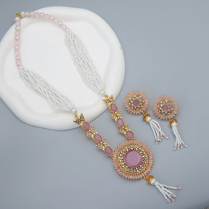 Glowing Zircons & Gemstones Long Haar Set - RS ZEVARS