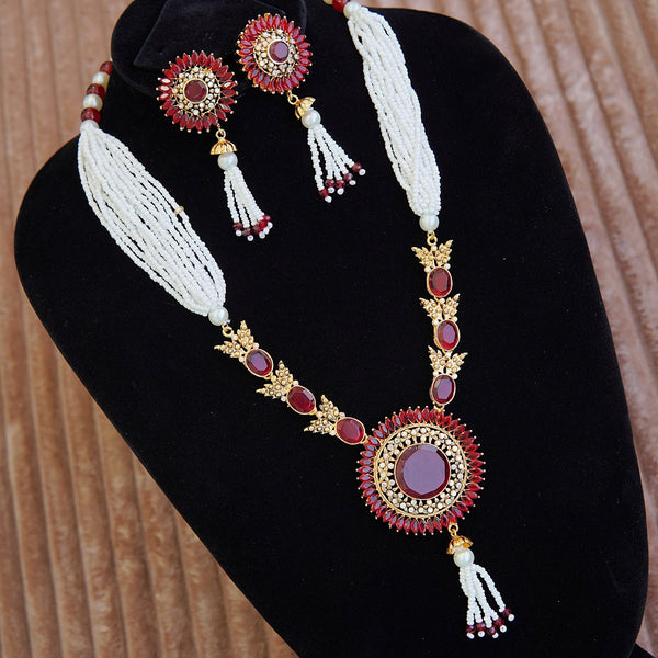 Glowing Zircons & Gemstones Long Haar Set - RS ZEVARS