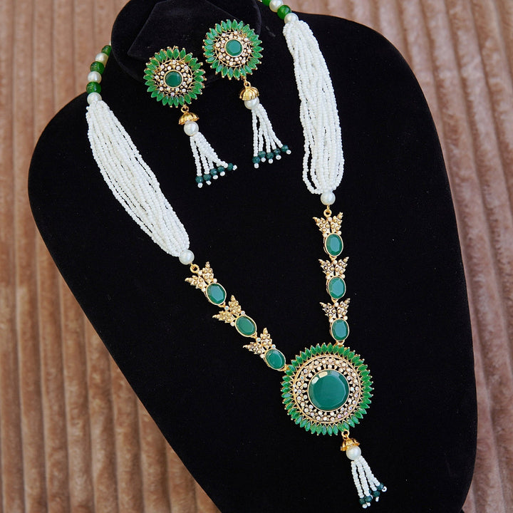 Glowing Zircons & Gemstones Long Haar Set - RS ZEVARS