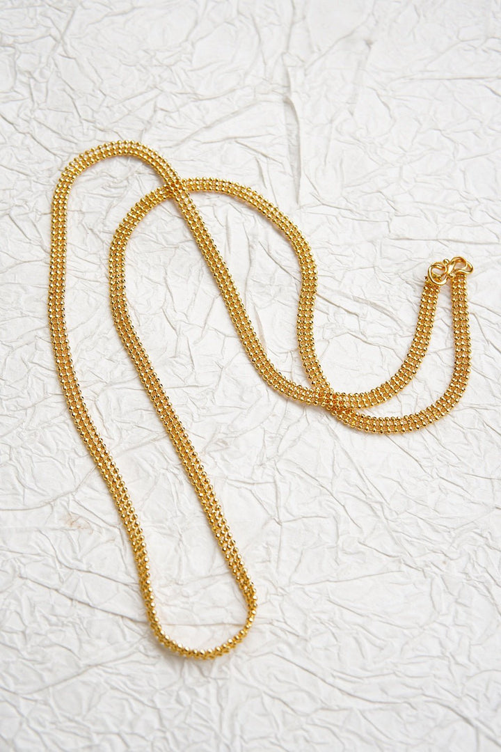 Gold Plated 4 Ball Lines Chain - RS ZEVARS