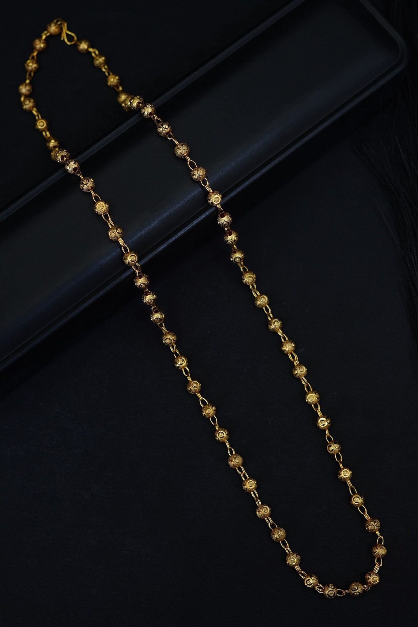 Gold Plated Indian Balls 24 Inch Link Chain | RS ZEVAR