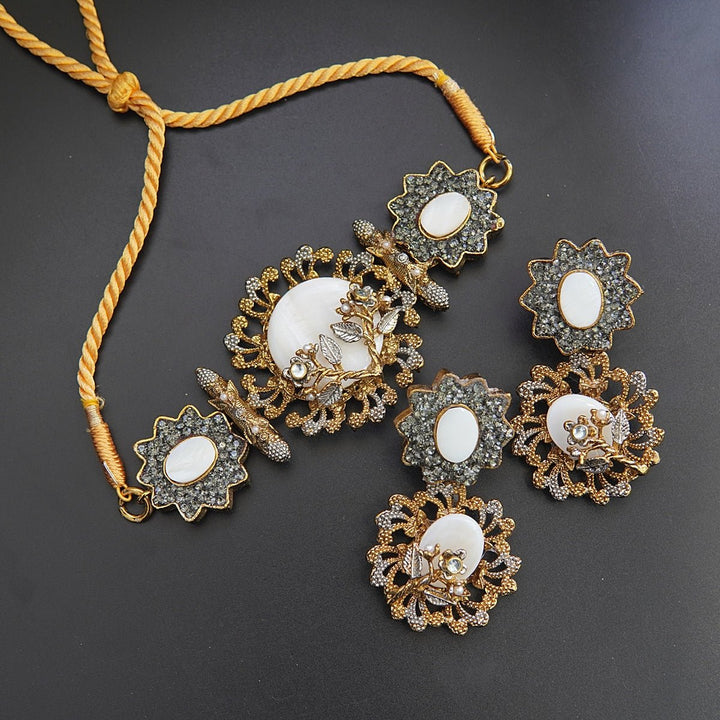 Gold Plated Turkish Guluband Set - RS ZEVARS