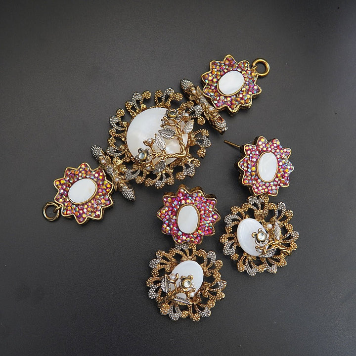 Gold Plated Turkish Guluband Set - RS ZEVARS