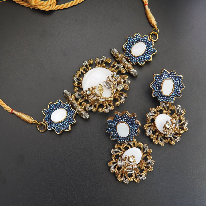 Gold Plated Turkish Guluband Set - RS ZEVARS