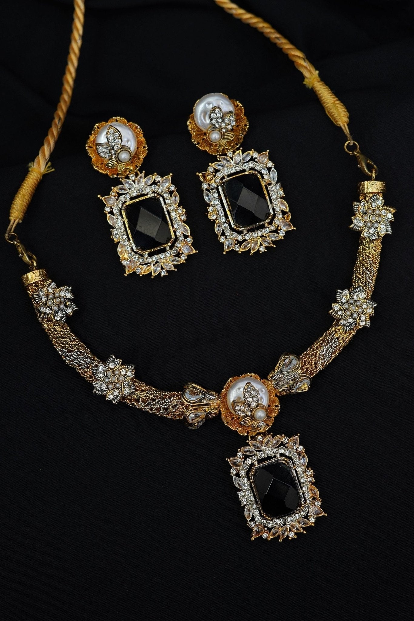 Gold Plated Turkish Necklace Set - RS ZEVARS