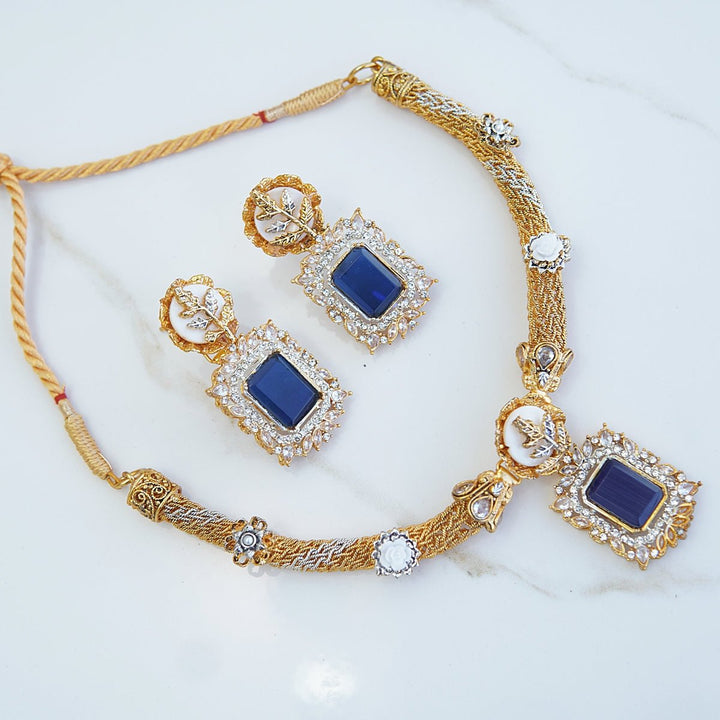 Gold Plated Turkish Necklace Set - RS ZEVARS