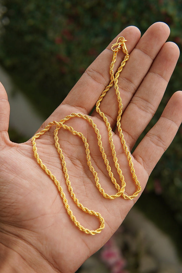 Gold Plated Twisted Snake Chain - RS ZEVARS