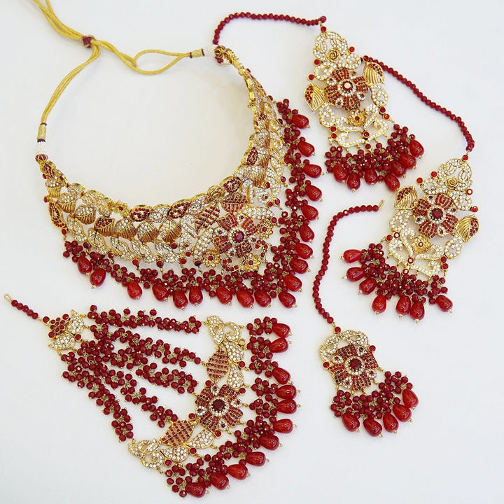 Gold Plated Zircons & Gems Bridal Set - RS ZEVARS