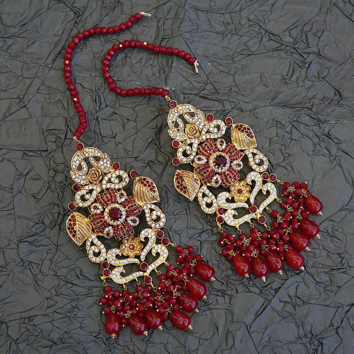 Gold Plated Zircons & Gems Bridal Set - RS ZEVARS