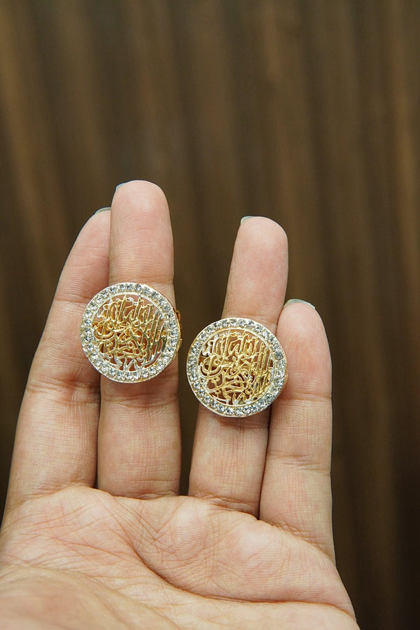 Gold Platted Calligraphy Kalma Ring - RS ZEVARS