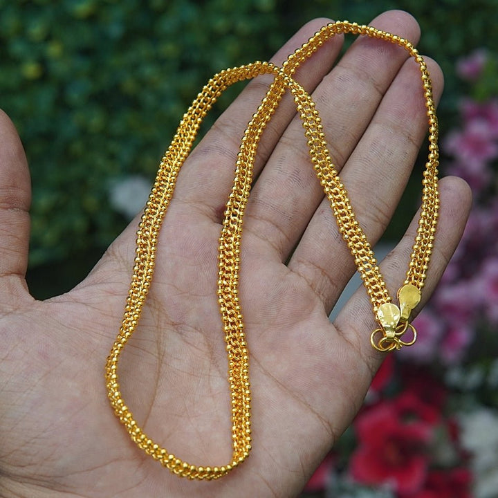 Golden Based 22 Inches Long Thick Chain - RS ZEVARS