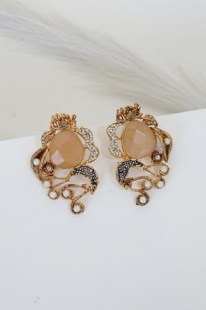 Graceful Gemstone Designer Earrings - RS ZEVARS