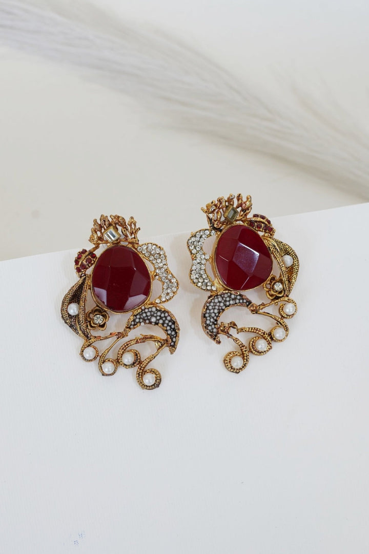 Graceful Gemstone Designer Earrings - RS ZEVARS
