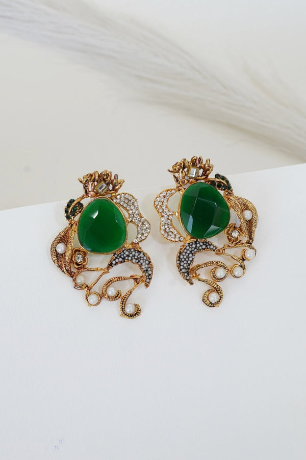 Graceful Gemstone Designer Earrings - RS ZEVARS