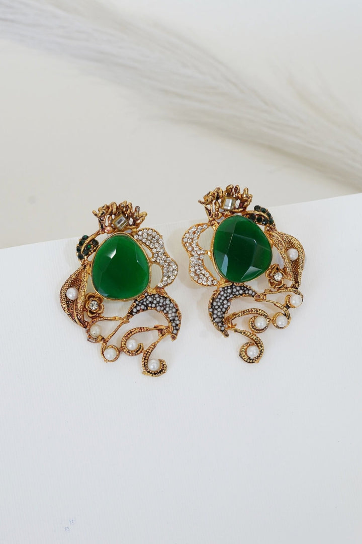 Graceful Gemstone Designer Earrings - RS ZEVARS