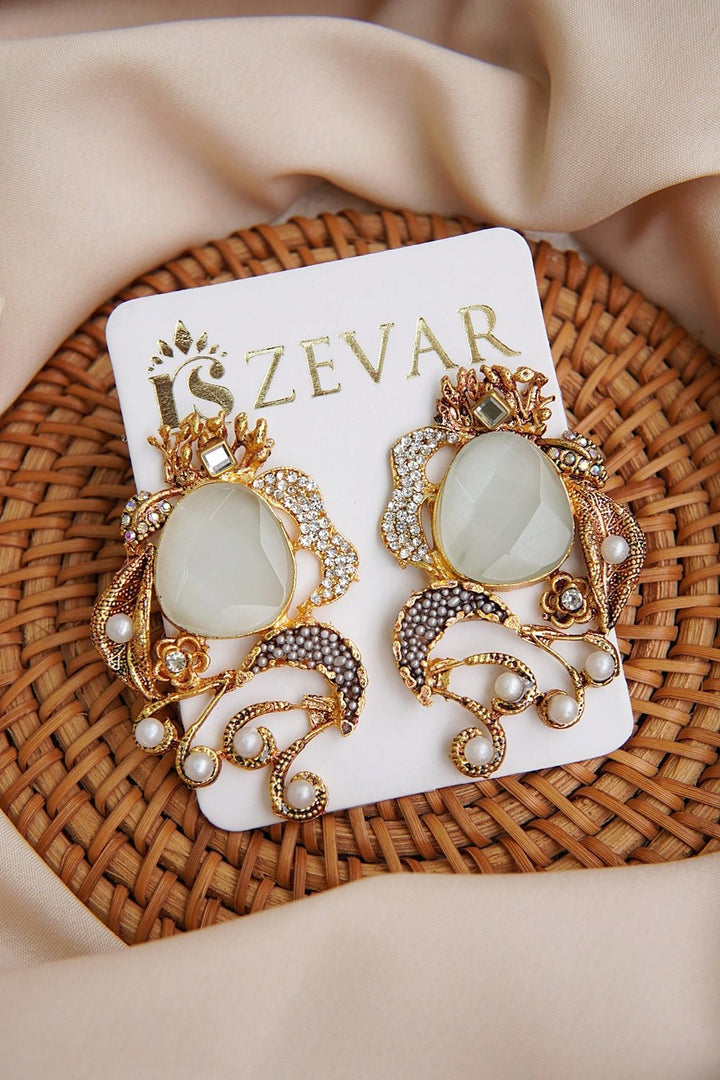 Graceful Gemstone Designer Earrings - RS ZEVARS