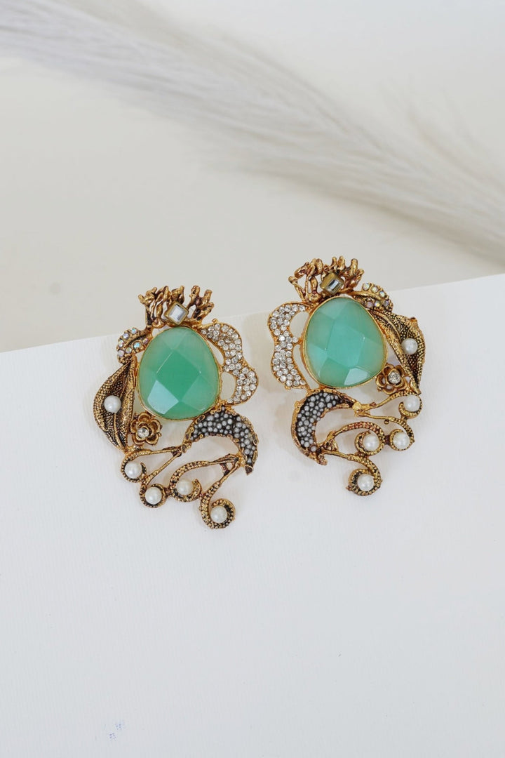 Graceful Gemstone Designer Earrings - RS ZEVARS