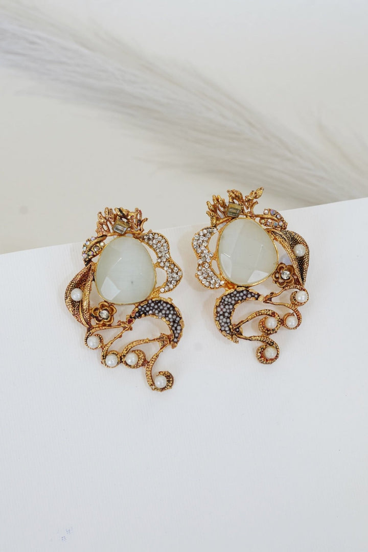 Graceful Gemstone Designer Earrings - RS ZEVARS