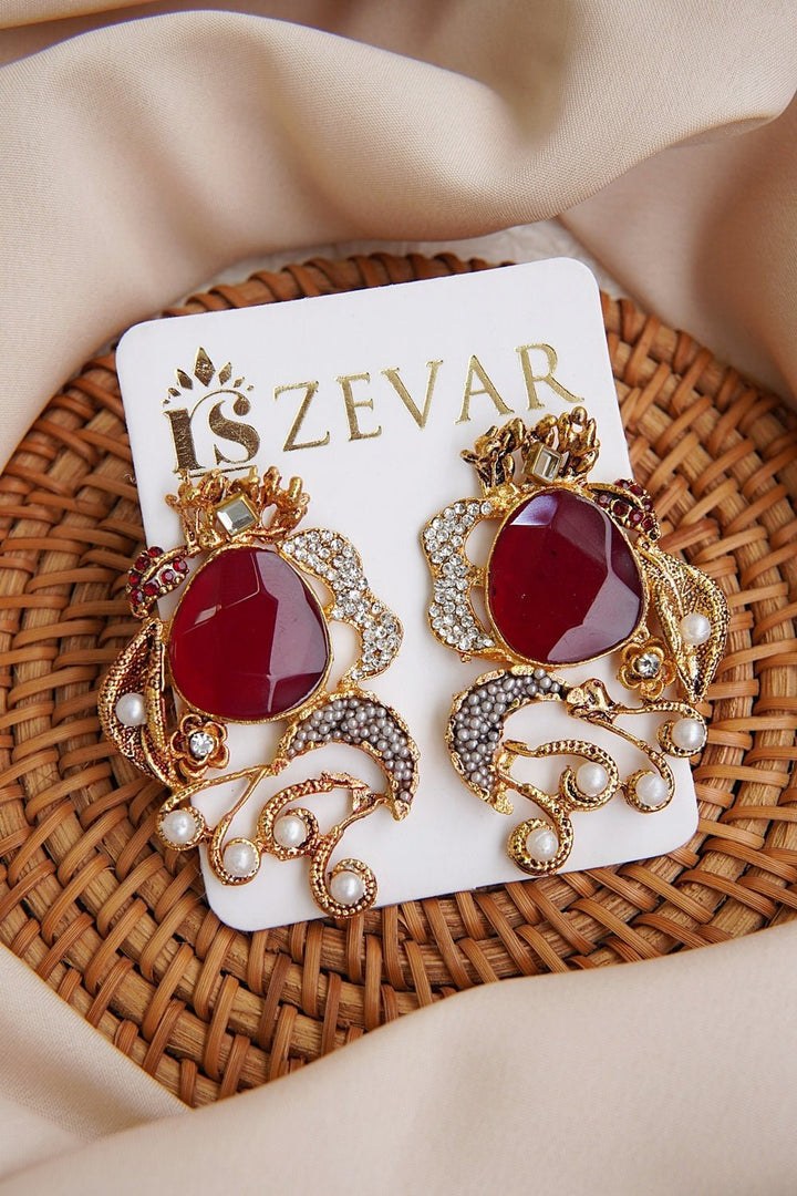 Graceful Gemstone Designer Earrings - RS ZEVARS