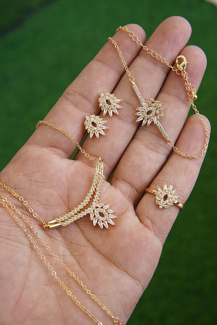 Half Locket Set With Ring & Bracelet - RS ZEVARS