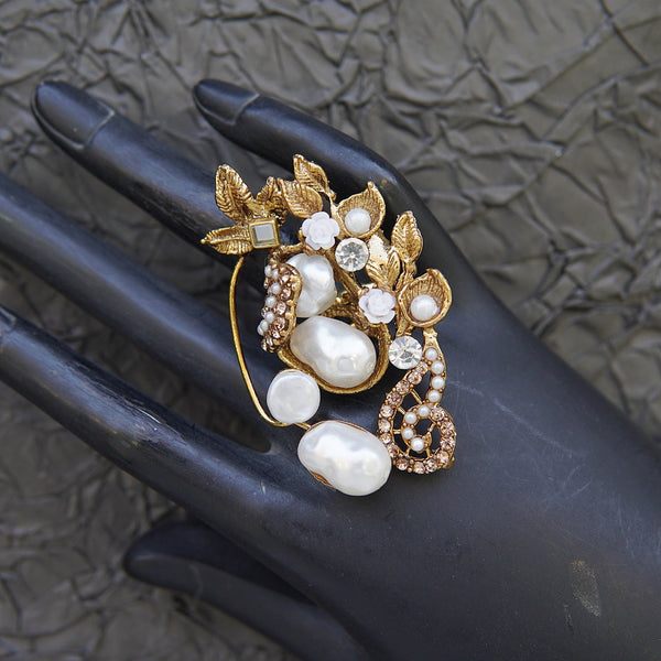 Handcrafted Mother Pearl Ring - RS ZEVARS