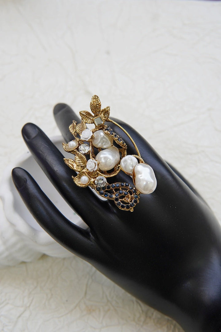 Handcrafted Mother Pearl Ring - RS ZEVARS