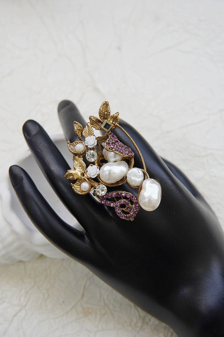 Handcrafted Mother Pearl Ring - RS ZEVARS