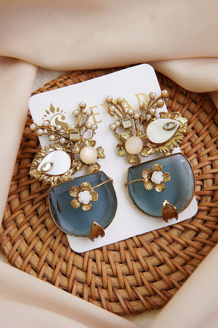 Handcrafted Semi - Gemstone Turkish Earrings - RS ZEVARS
