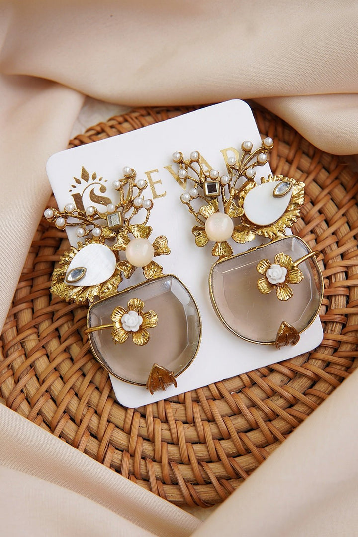 Handcrafted Semi - Gemstone Turkish Earrings - RS ZEVARS