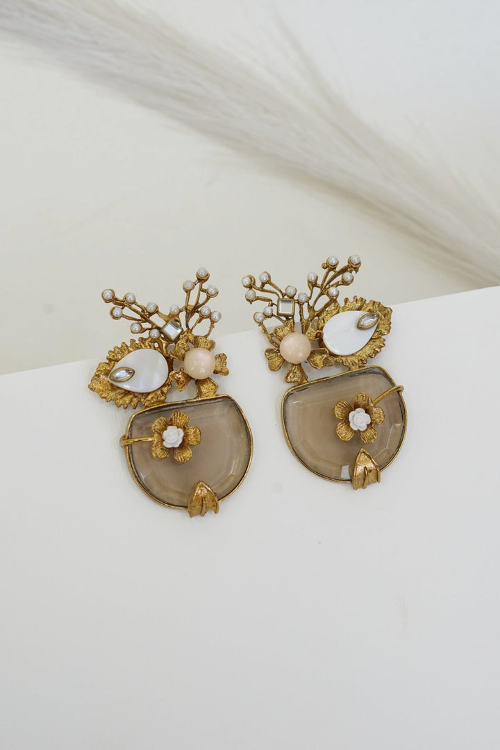 Handcrafted Semi - Gemstone Turkish Earrings - RS ZEVARS