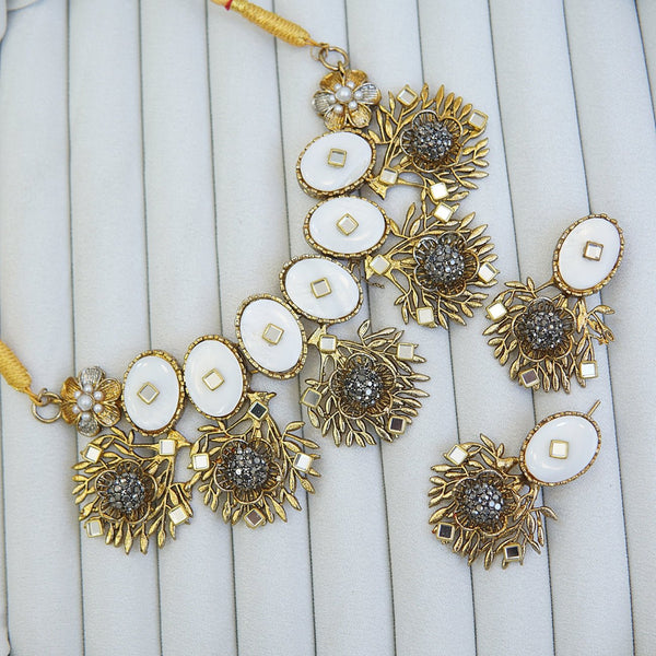 Handcrafted Turkish Mother Of Pearl Necklace - RS ZEVARS