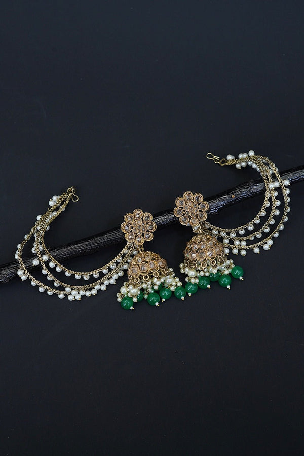 Heritage Bridal Jhumkay With Saharey - RS ZEVARS