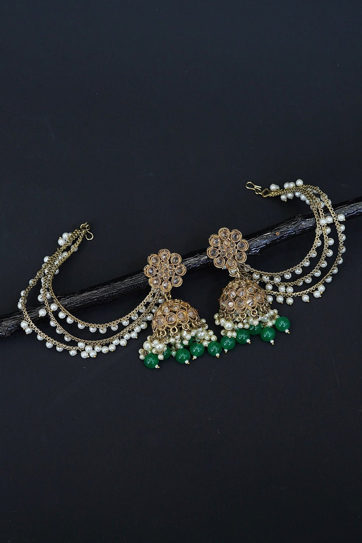 Heritage Bridal Jhumkay With Saharey - RS ZEVARS