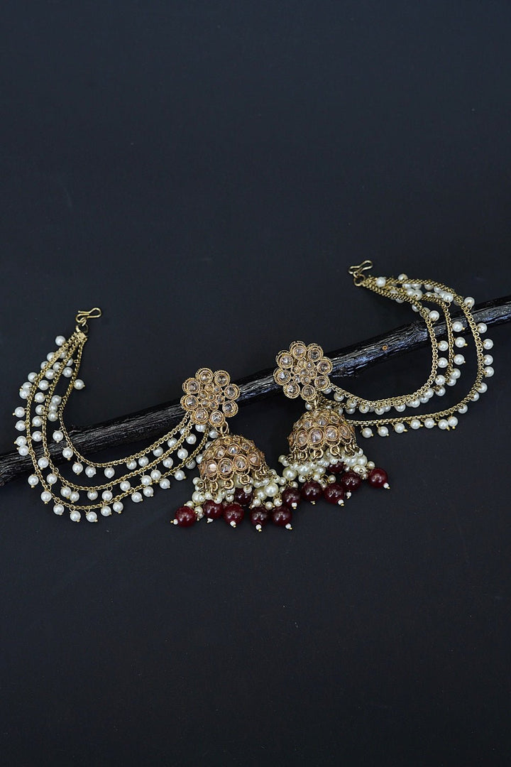 Heritage Bridal Jhumkay With Saharey - RS ZEVARS