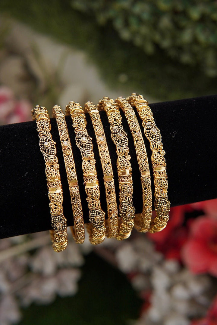 Heritage Filigree Antique Bangles - RS ZEVARS