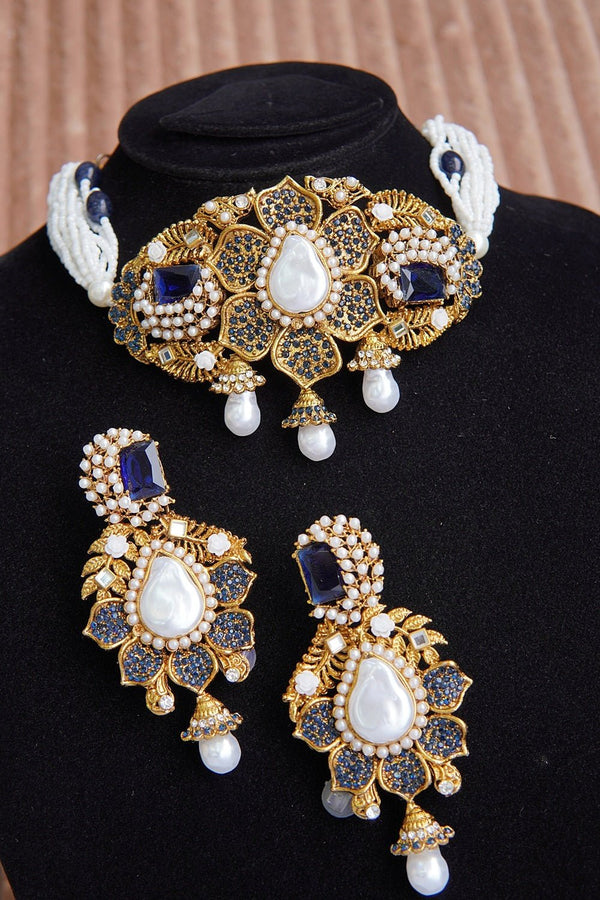 Heritage Inspired Turkish Mother Pear Guluband Set - RS ZEVARS