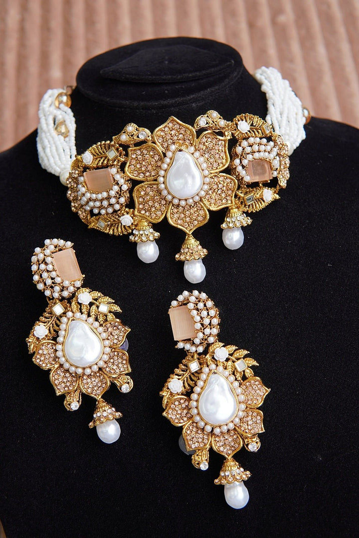 Heritage Inspired Turkish Mother Pear Guluband Set - RS ZEVARS