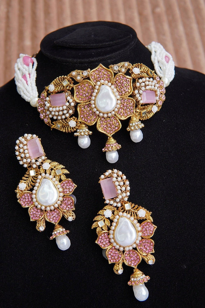 Heritage Inspired Turkish Mother Pear Guluband Set - RS ZEVARS