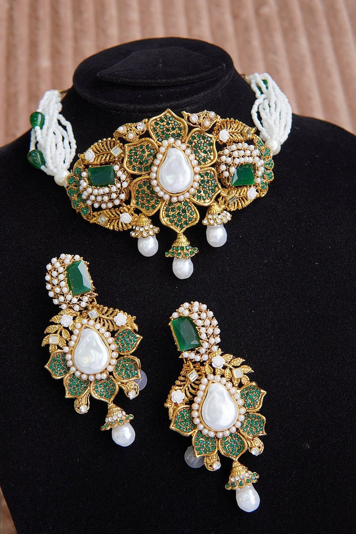 Heritage Inspired Turkish Mother Pear Guluband Set - RS ZEVARS