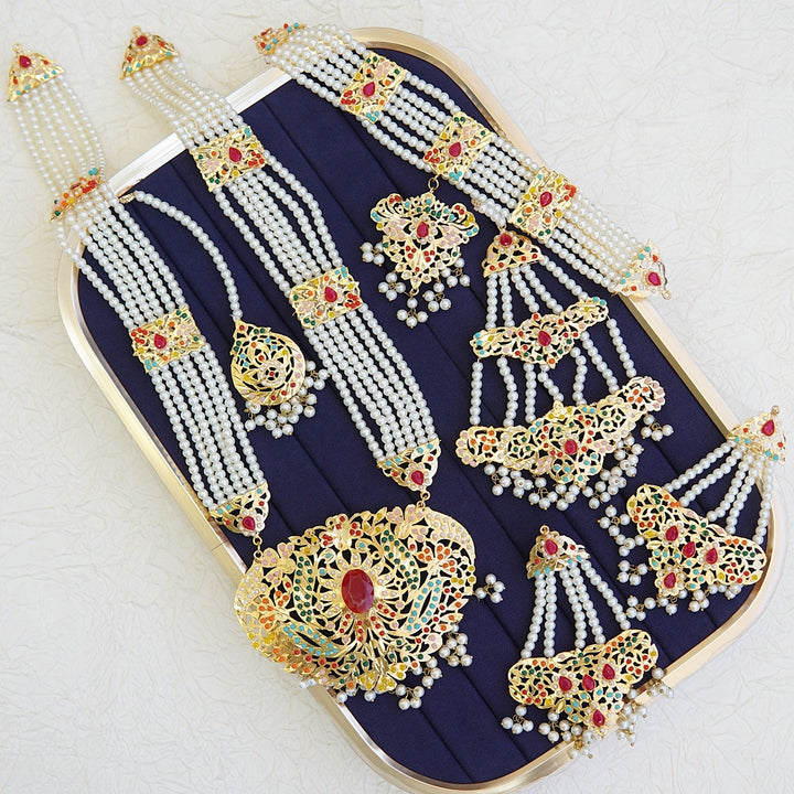 Hyderabadi Navratan Bridal Set - RS ZEVARS