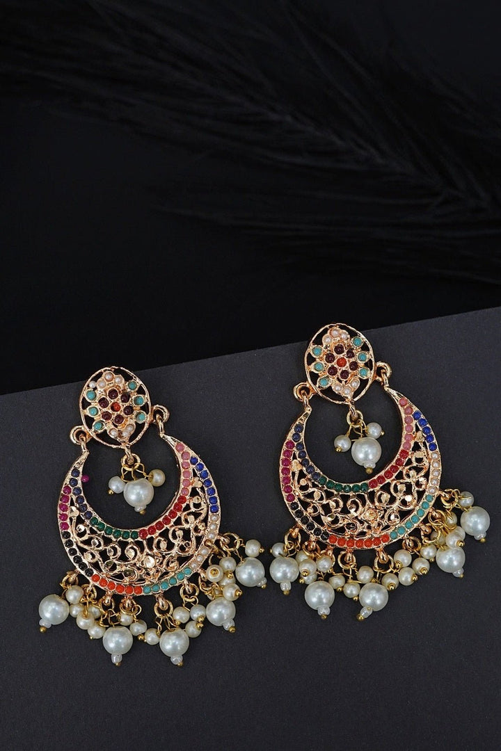 Hyderabadi Traditional Chandbali Earrings - RS ZEVARS