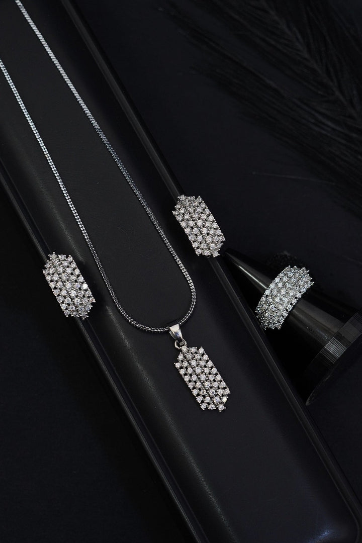 Designer Diamond Look Locket Set with Ring | RS ZEVAR