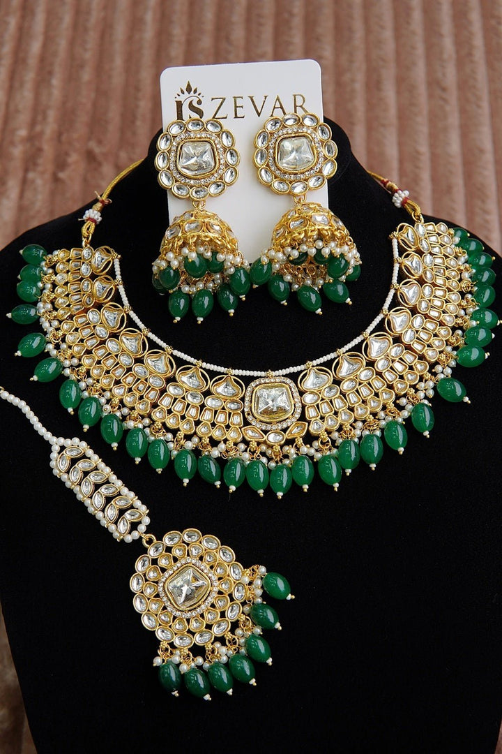 Indian Kundan Elegant Necklace Set - RS ZEVARS