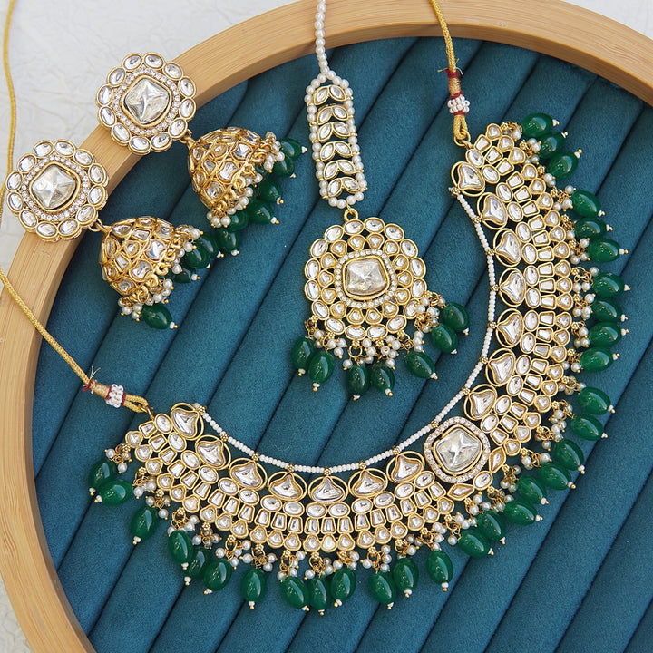 Indian Kundan Elegant Necklace Set - RS ZEVARS