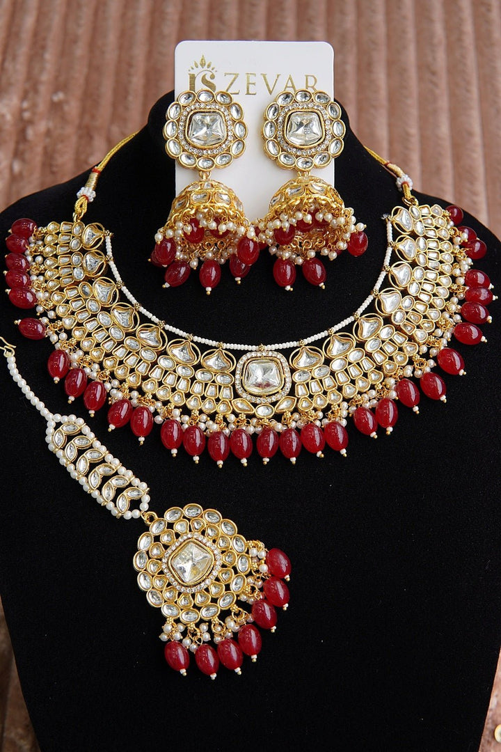 Indian Kundan Elegant Necklace Set - RS ZEVARS