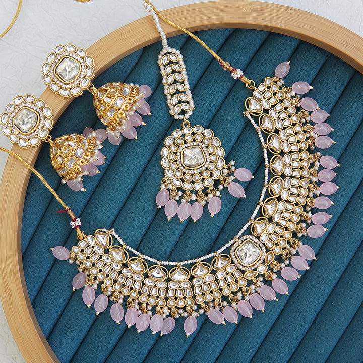 Indian Kundan Elegant Necklace Set - RS ZEVARS