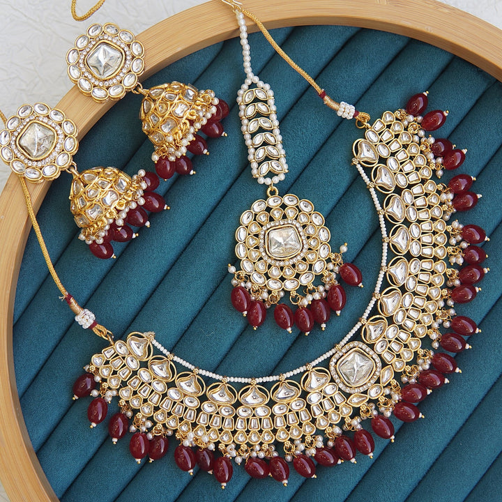 Indian Kundan Elegant Necklace Set - RS ZEVARS