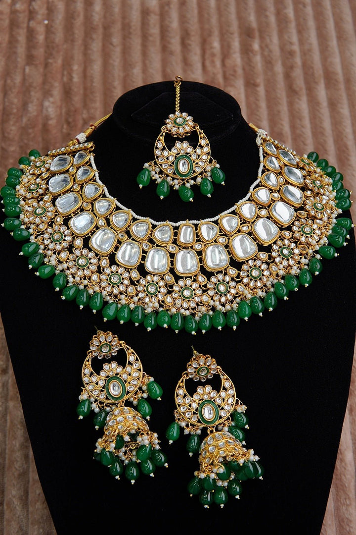 Indian Kundan Heavy Necklace Set - RS ZEVARS