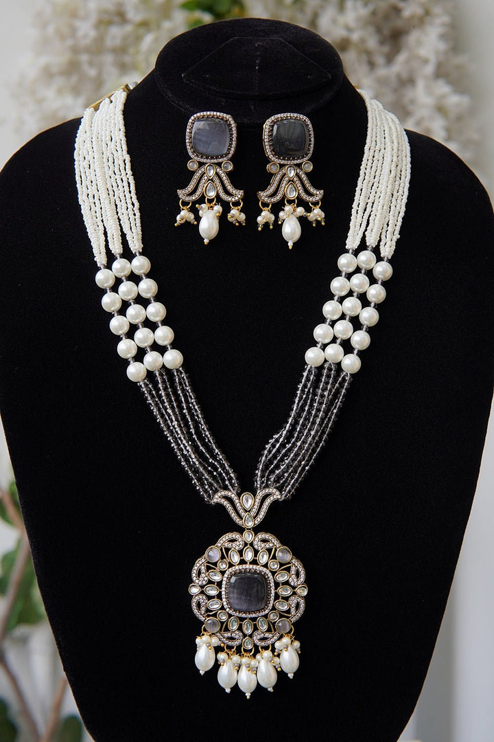 Jaipuri Kundan Long Haar Set - RS ZEVARS